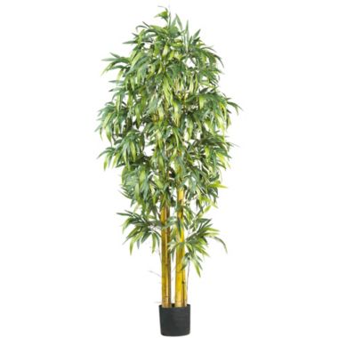 Nearly Natural 6&#39; Biggy Style Bamboo Silk Tree Green. View a larger version of this product image.