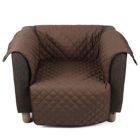 Alternate image 1 for Stock Preferred Quilted Sofa Chair Slipcover in 1-Seater Brown