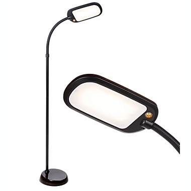 Litespan Slim LED Floor Lamp - Brown. View a larger version of this product image.