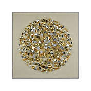 Contemporary Home Living 47" Gold and Silver Geometric Pieces HRH Wall Decor