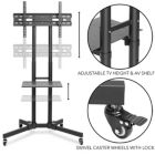 Alternate image 3 for Mount Factory Rolling TV Stand Mobile TV Cart for 32-65 inch Plasma Screen, LED, LCD, OLED, Curved TV's - Universal Mount with Wheels