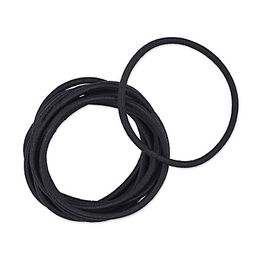 Scunci 10 Count Nylon Elastic Hairbands with Larger Opening in Black. View a larger version of this product image.