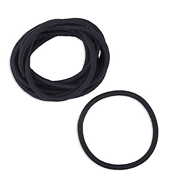 Scunci 10 Count Nylon Elastic Hairbands with Larger Opening in Black. View a larger version of this product image.