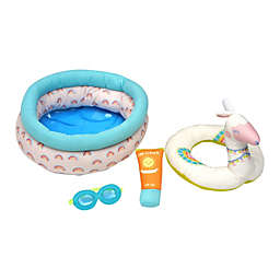 Manhattan Toy Stella Collection Pool Party 4 Piece Baby Doll Pool Playset for 12" and 15" Stella Dolls