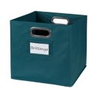 Alternate image 2 for Niche Cubo Set of 2 Foldable Fabric Storage Bin with Built-in Chrome Handles - Teal