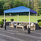 Alternate image 1 for Emma and Oliver 10&#39;x10&#39; Blue Pop Up Straight Leg Canopy Tent With Sandbags and Wheeled Case