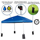 Alternate image 3 for Emma and Oliver 10&#39;x10&#39; Blue Pop Up Straight Leg Canopy Tent With Sandbags and Wheeled Case