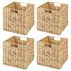 Alternate image 0 for mDesign Woven Hyacinth Home Storage Basket for Cube Furniture, 4 Pack