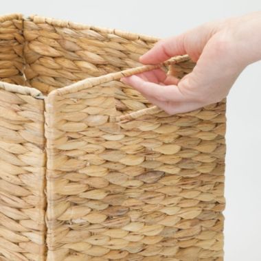 mDesign Woven Hyacinth Home Storage Basket for Cube Furniture, 4 Pack. View a larger version of this product image.