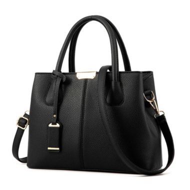 Stock Preferred Leather Handbags Tote Purse Crossbody 11.61"×5.12"×8.46" Black. View a larger version of this product image.