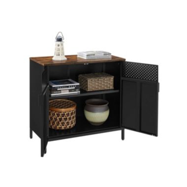 BreeBe Rustic Brown & Black Floor Standing Storage Sideboard. View a larger version of this product image.