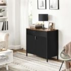 Alternate image 2 for BreeBe Rustic Brown & Black Floor Standing Storage Sideboard