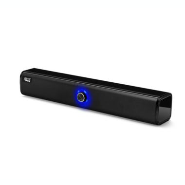 Adesso - Speaker Soundbar 10W x 2 Bluetooth 5.0 6hr Playtime High Output Power Aux input and Aux Cable Included - Black. View a larger version of this product image.