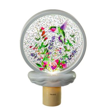 Ganz Hummingbird Shimmer LED Disk Night Light 6.25 Inch Multicolor. View a larger version of this product image.