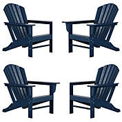 WestinTrends Outdoor Adirondack Chair (Set of 4), Navy Blue