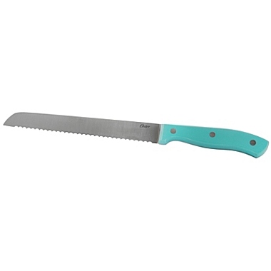Oster Evansville 14 Piece Stainless Steel Blade Cutlery Set with Turquoise Plastic Handles. View a larger version of this product image.
