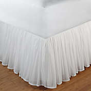 Greenland Home Fashion Cotton Voile Bed Skirt 18" - Queen 60x80", White