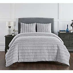 Better Trends Angelique Collection 100% Cotton Tufted Chenille 3 Piece King Comforter Set - Gray