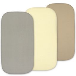 Bublo Baby Bassinet Sheet Set for Boy and Girl, 3 Pack, Universal Fitted for Oval, Hourglass & Rectangle Bassinet Mattress, Fitted Sheets Size 32 x 16 x 4 Inches