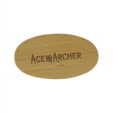 Beard Brush Soft Bristles on Easy-Grip Oval Beech Wood Base - Brown. View a larger version of this product image.