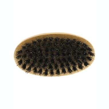 Beard Brush Soft Bristles on Easy-Grip Oval Beech Wood Base - Brown. View a larger version of this product image.