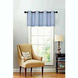 Regal Home Regal Home Collections Oversized Grommet Top Window Valance - 50 in. W x 18 in. L, Monroe Blue