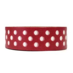 Wrapables Washi Masking Tape, Dots, Stripes and Stars Group / Wine Red Dots