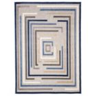 Alternate image 0 for Chaudhary Living 4' x 5.5' Blue and Gray Geometric Abstract Rectangular Outdoor Area Throw Rug
