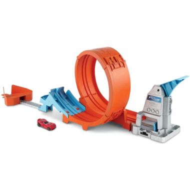 Hot Wheels Loop Stunt Champion Track Set with Dual-Track Loop, Dual Launch. View a larger version of this product image.