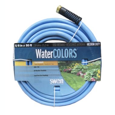 Swan Water Colors 5/8X50 Medium Garden Hose, Blue. View a larger version of this product image.