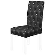 PiccoCasa Spandex Stretch Washable Chair Cover For Dining Room Black, 1 Piece