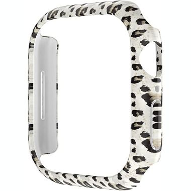 Worryfree Gadgets Protective Bumper Case with Glass Screen Protector Compatible with Apple Watch 38mm, White Leopard. View a larger version of this product image.