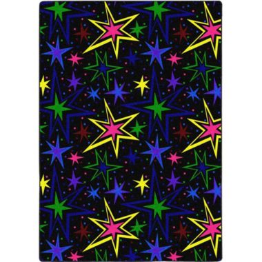 Joy Carpets Neon Lights Kapow 6' x 6' area rug - Fluorescent. View a larger version of this product image.