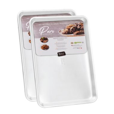 Baker's Secret 2x Pure Natural Aluminum Cookie Sheet, 15", Commercial Grade Baking Tray, Extra-Durable. View a larger version of this product image.
