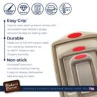 Alternate image 2 for Baker's Secret 2x Pure Natural Aluminum Cookie Sheet, 15", Commercial Grade Baking Tray, Extra-Durable