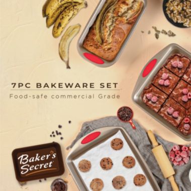 Baker's Secret 2x Pure Natural Aluminum Cookie Sheet, 15", Commercial Grade Baking Tray, Extra-Durable. View a larger version of this product image.