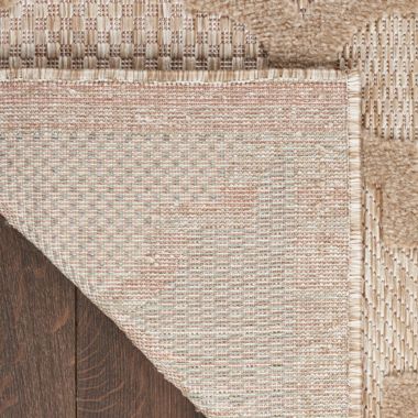 Nourison Easy Care 5' x 7' Natural Beige Trellis Rug. View a larger version of this product image.