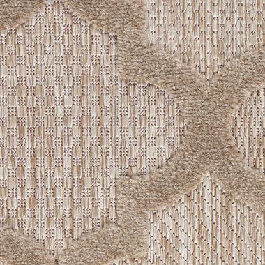 Nourison Easy Care 5' x 7' Natural Beige Trellis Rug. View a larger version of this product image.