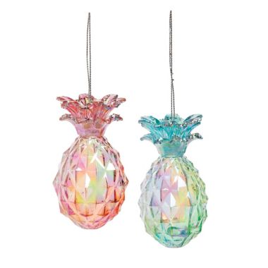 Gallerie II Sparkle Pineapple Ornament, Set of 2. View a larger version of this product image.