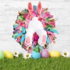 Alternate image 1 for Department Store Colorful Easter Rabbit Wreath Garlands, 40 CM Front Door or Wall Hanging Oranments - Happy Easter Party Décor