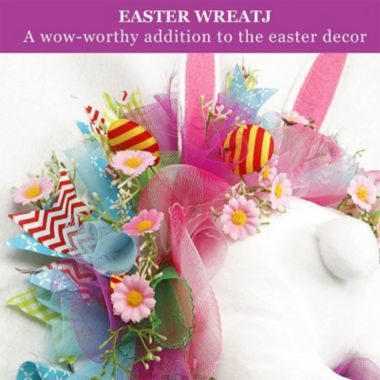 Department Store Colorful Easter Rabbit Wreath Garlands, 40 CM Front Door or Wall Hanging Oranments - Happy Easter Party Décor. View a larger version of this product image.