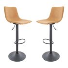 Alternate image 0 for LeisureMod Tilbury Modern Adjustable Bar Stool With Footrest & 360-Degree Swivel Set of 2