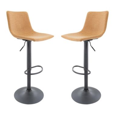 LeisureMod Tilbury Modern Adjustable Bar Stool With Footrest & 360-Degree Swivel Set of 2. View a larger version of this product image.