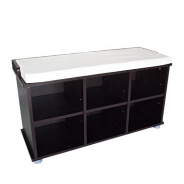 Proman Products Contemporary Kendal Shoe Bench with Storage Compartments - Beige Color Cushion Included. View a larger version of this product image.