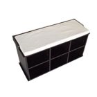 Alternate image 2 for Proman Products Contemporary Kendal Shoe Bench with Storage Compartments - Beige Color Cushion Included