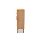 Alternate image 3 for Baxton Studio Alina Mid-Century Modern Medium Oak Finished Wood and Rattan 2-Door Accent Storage Cabinet