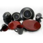Alternate image 2 for Gibson Soho Lounge Round 16-Piece Dinnerware Set, Burgundy