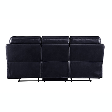Yeah Depot Aashi Sofa (Motion), Navy Leather-Gel Match. View a larger version of this product image.