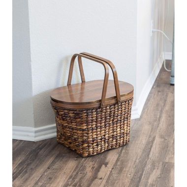 BirdRock Home Seagrass and Abaca Picnic Basket. View a larger version of this product image.