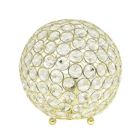 Alternate image 0 for Lalia Home Elipse Medium 8" Contemporary Metal Crystal Round Sphere Glamourous Orb Table Lamp For Living Room, Bedroom, Entryway, Office, Foyer, Home Decor, Gold